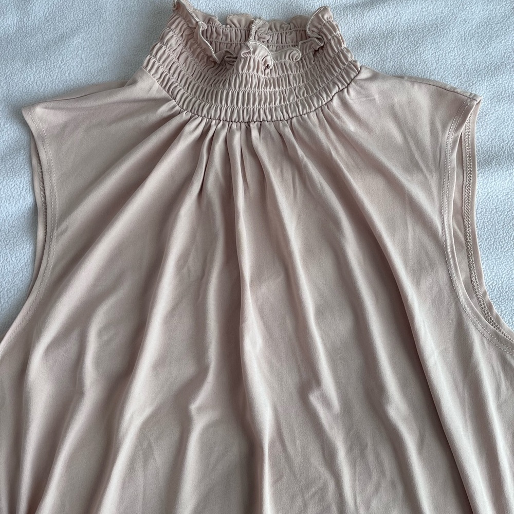 SERENADE RUFFLE HIGH NECK TANK